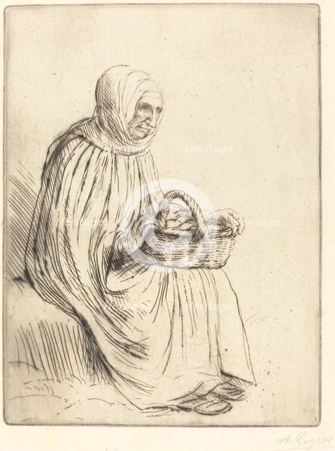 Woman of the Marketplace (Femme du marche). Creator: Alphonse Legros.