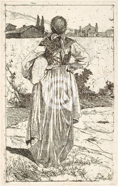 Woman of the Gabbro [Donna al gabbro], 1886/1887. Creator: Giovanni Fattori.