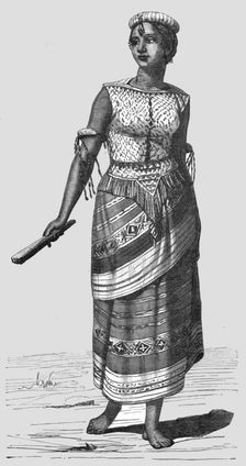 Woman of the Isle of Koti, Borneo; A Visit to Borneo 1875. Creator: A.M. Cameron