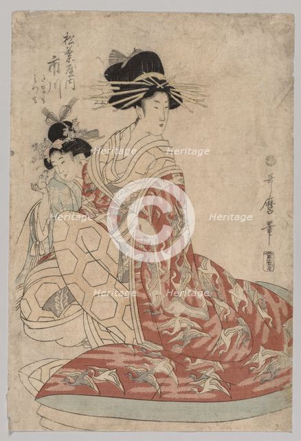 Woman of the Yoshiwara with Girl, 1753-1806. Creator: Kitagawa Utamaro (Japanese, 1753?-1806).