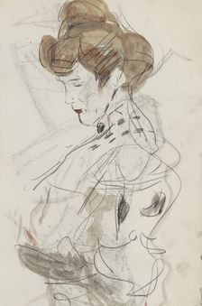Woman looking down, 1875-1934. Creator: Isaac Lazerus Israels