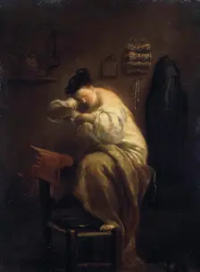 Woman Looking for Fleas 1710s. Creator: Crespi, Giuseppe Maria (1665-1747)