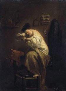 Woman Looking for Fleas 1710s. Creator: Crespi, Giuseppe Maria (1665-1747)