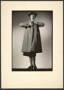 Woman modeling a coat, early 1940s. Creator: Gunther Krampf