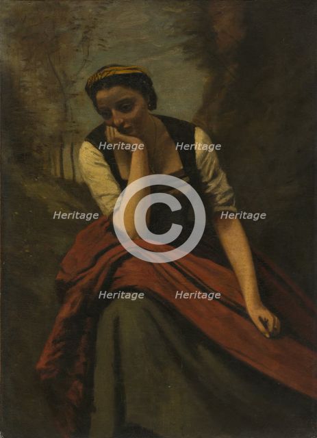 Woman Meditating, after 1868. Creator: Unknown.