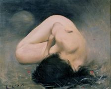 Woman nude 1894, by Ramon Casas