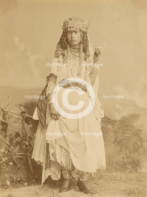 Woman smoking, about 1865-1885. Creator: Unknown.