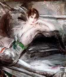 Woman Sat on Chair c1860 Artist: Giovanni Boldini