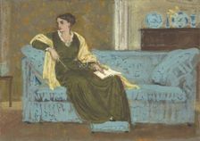 Woman Seated on a Sofa, 1865-1915. Creator: Walter Crane