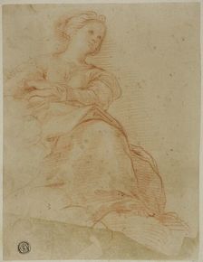 Woman Seated on Clouds, c. 1600. Creator: Cristofano Roncalli