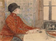 Woman Seated at a Table, 1923-1925. Creator: Il'ya Repin