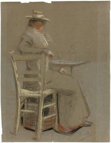 Woman Seated at a Table, n.d. Creator: Unknown