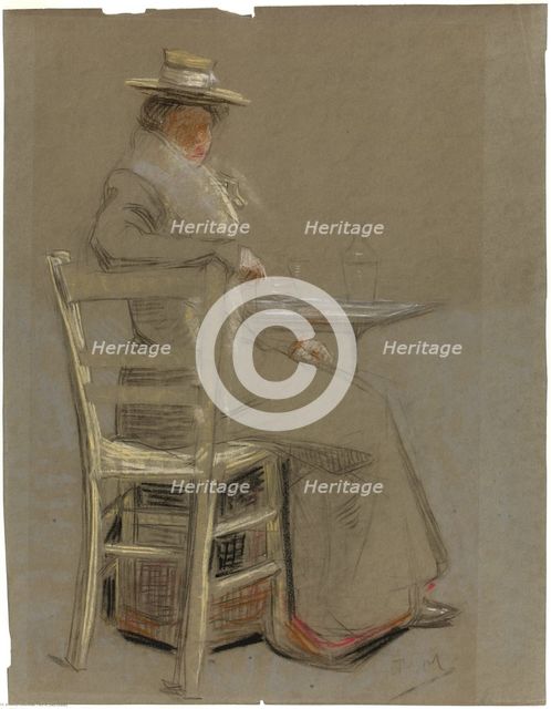 Woman Seated at a Table, n.d. Creator: Unknown.