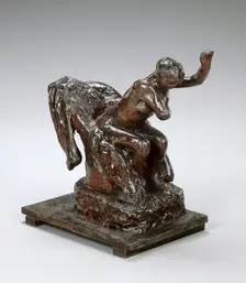 Woman Seated in an Armchair, Wiping Her Left Armpit, c. 1890s. Creator: Edgar Degas
