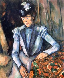 Woman seated in blue 1902-1906. Artist: Paul Cezanne