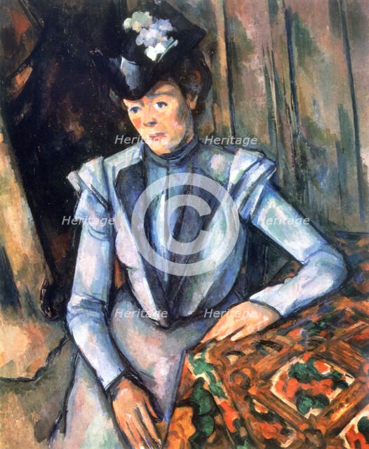 'Woman seated in blue', 1902-1906. Artist: Paul Cezanne