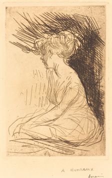 Woman Seated in Profile, 1909. Creator: Jean Louis Forain