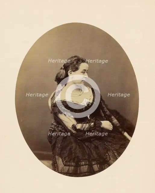 Woman seated in profile, mid-19th century. Creator: Paul De Gaillard.