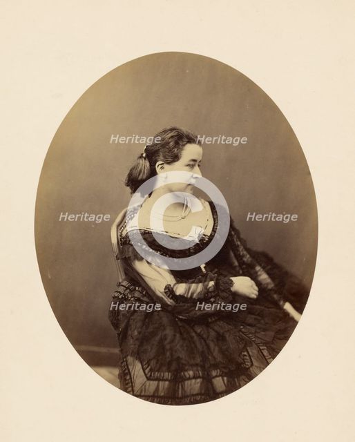 Woman seated in profile, mid-19th century. Creator: Paul De Gaillard.