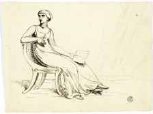 Woman Seated in Roman Chair, n.d. Creator: John Downman