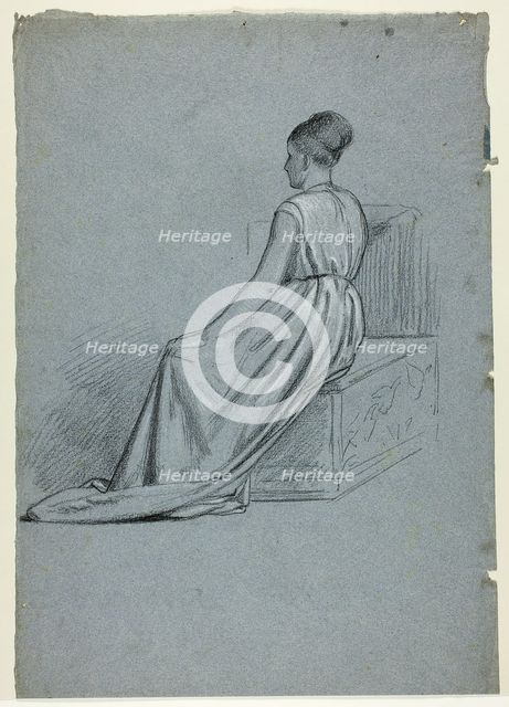 Woman Seated Looking to the Left, n.d. Creator: Henry Stacy Marks.