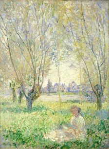 Woman Seated under the Willows, 1880. Creator: Claude Monet