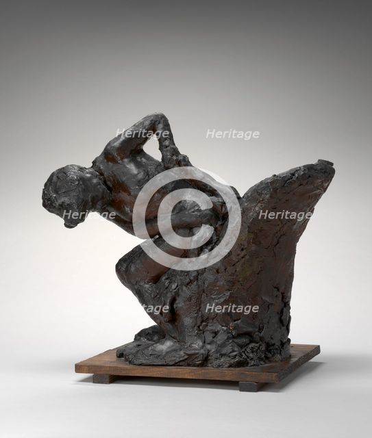 Woman Seated, Wiping Her Left Hip, 1890s/1911. Creator: Edgar Degas.
