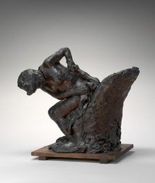 Woman Seated, Wiping Her Left Hip, 1890s/1911. Creator: Edgar Degas