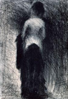 Woman Seen from the Back c1880-1891. Artist: Georges-Pierre Seurat