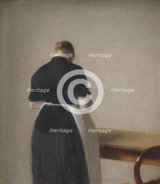 Woman seen from the Back;Figure of a Woman, 1888. Creator: Vilhelm Hammershøi.