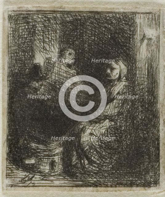 Woman Selling Fried Food, n.d. Creator: Charles Emile Jacque.