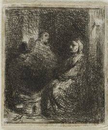 Woman Selling Fried Food, n.d. Creator: Charles Emile Jacque