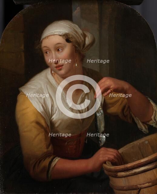 Woman Selling Herrings, 1675-1680. Creator: Godfried Schalcken.