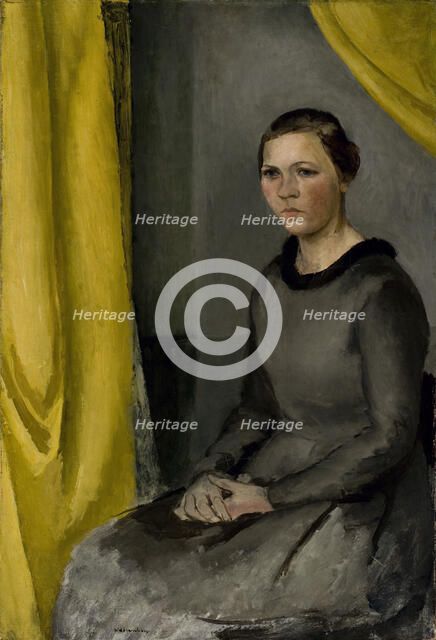 Woman Sitting (the Artist's Wife), 1918-1919. Creator: William Lonnberg.