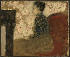 Woman Sitting by the Fireside, c. 1894. Creator: Edouard Vuillard