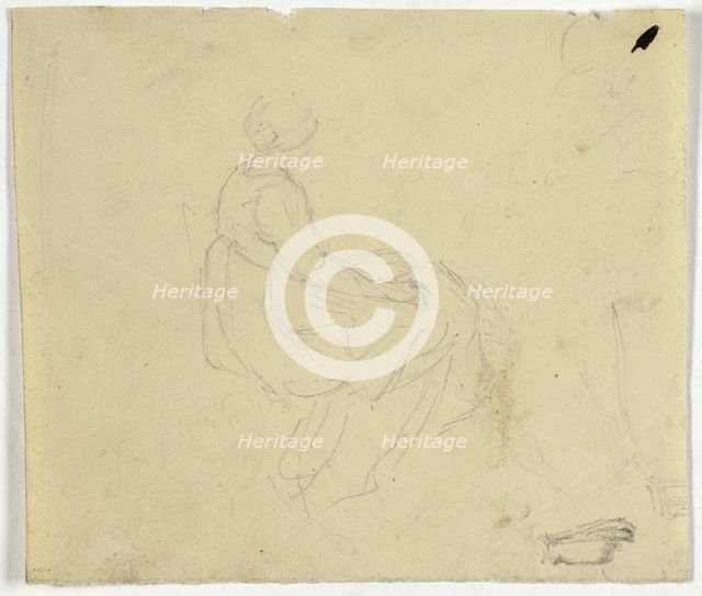 Woman Sitting, n.d. Creator: William Henry Pyne.