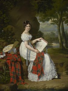 Woman Sketching In A Landscape, c1830. Creator: Barthelemy Vieillevoye