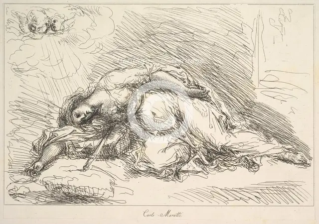 Woman Slain with Sword, 1740-1802. Creator: Giuseppe Canale.