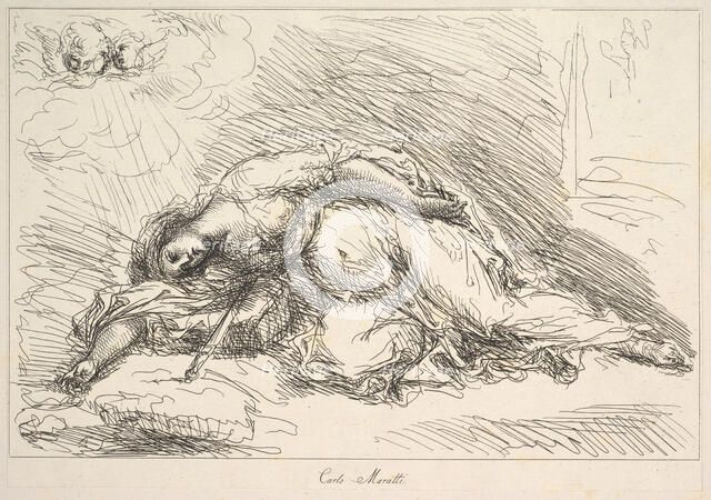 Woman Slain with Sword, 1740-1802. Creator: Giuseppe Canale.