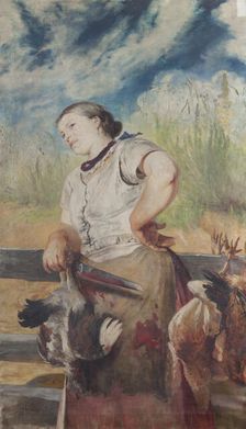 Woman Slaughtering Hens, between 1895-1899. Creator: Jacek Malczewski