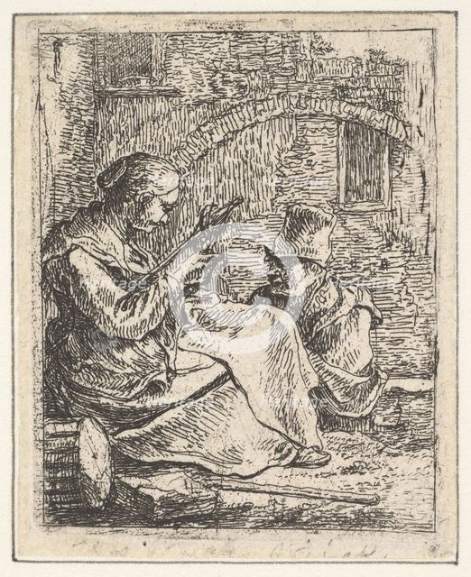 Woman Spinning.n.d. Creator: Thomas Wijck.