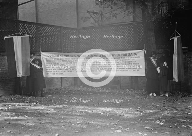 Woman Suffrage, 1917. Creator: Harris & Ewing.