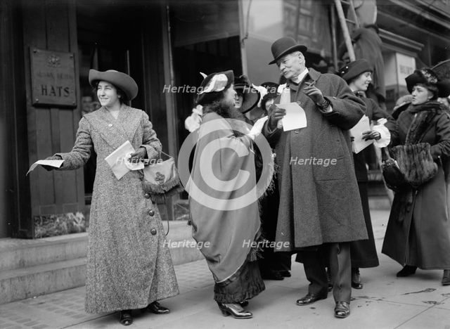 Woman Suffrage - Advertising Parade, 1913. Creator: Harris & Ewing.