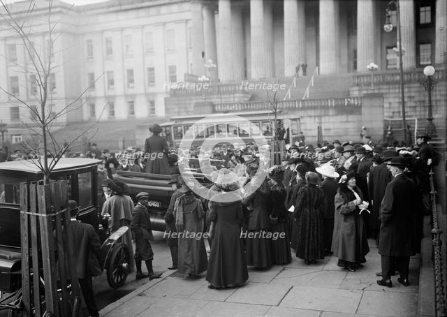 Woman Suffrage - Advertising Parade, 1913. Creator: Harris & Ewing.