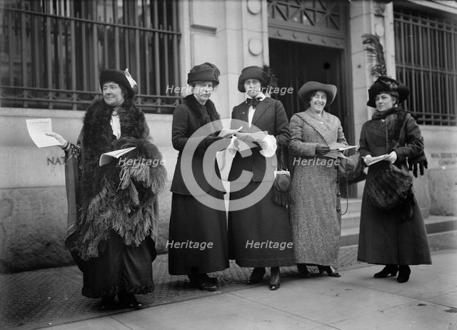 Woman Suffrage - Advertising Parade, 1913. Creator: Harris & Ewing.