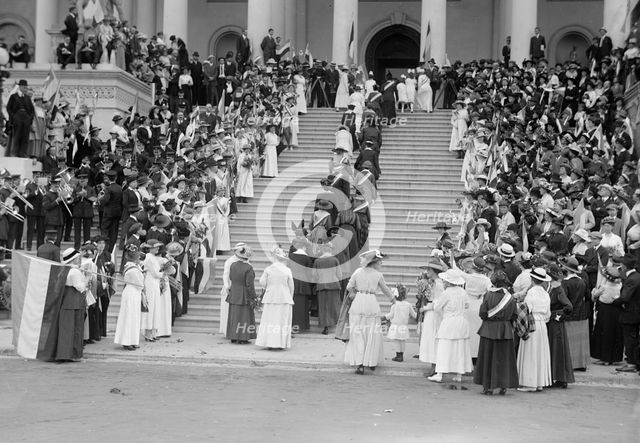 Woman Suffrage at Capitol, 1917. Creator: Harris & Ewing.