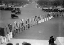 Woman Suffrage at Capitol with Banners, 1917. Creator: Harris & Ewing