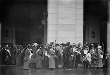 Woman Suffrage - at Union Station, 1917. Creator: Harris & Ewing