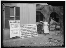 Woman suffrage banners, between 1916 and 1918. Creator: Harris & Ewing