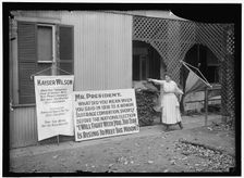 Woman suffrage banners, between 1916 and 1918. Creator: Harris & Ewing